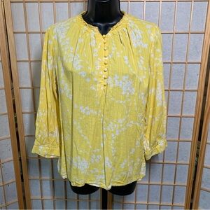 St. John’s Bay Cotton Blend Floral Design Blouse